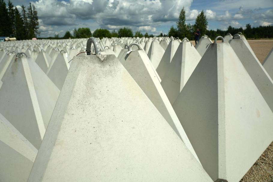 Baltic Defence Line in Estonia next to border with Russia