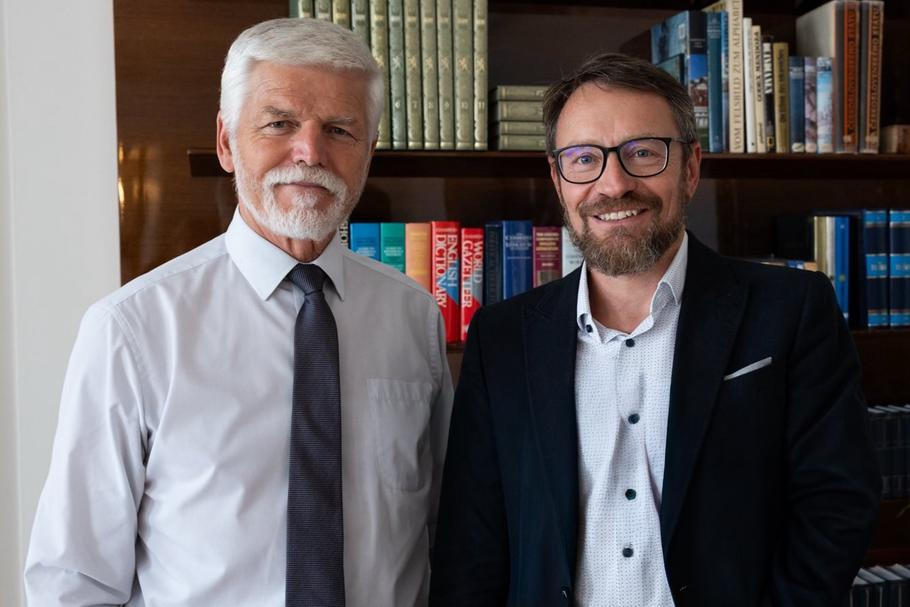 Prezident Petr Pavel a šéf hradní komunikace Vít Kolář