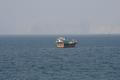 Vessels near rhe Strait of Hormuz, as seen from Musandam
