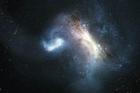 Přibližně před 12 miliardami let se trpasličí galaxie označovaná jako LKH srazila s tehdy ještě mladou Mléčnou dráhou a postupně s ní splynula. Umělecká ilustrace zachycuje představu této dávné kolize. Její stopy nyní Hubbleův vesmírný teleskop odhalil při studiu prastarých kulových hvězdokup.