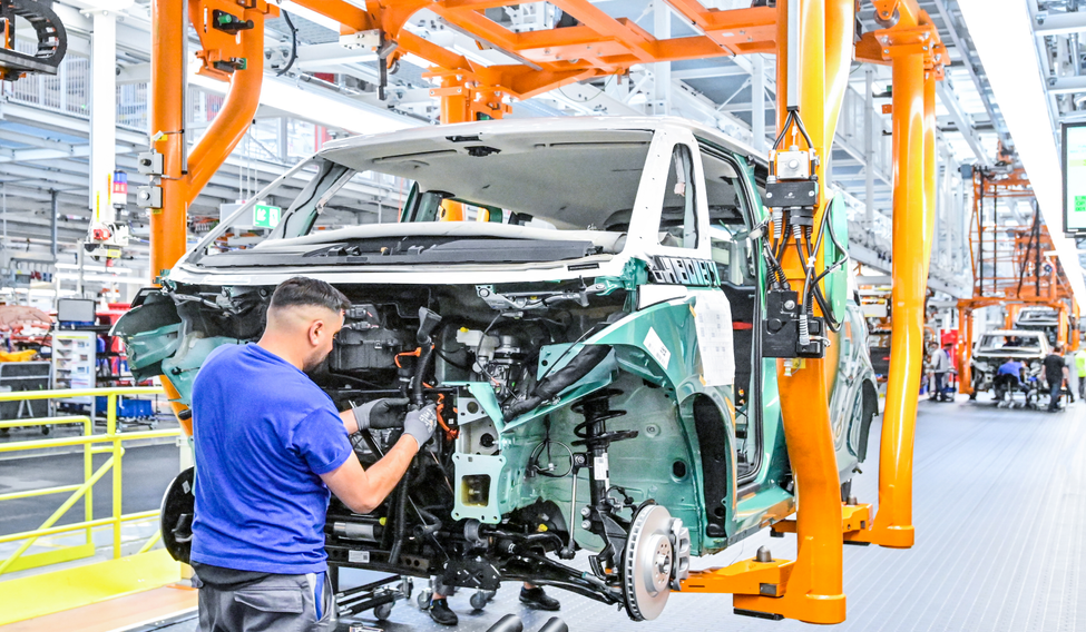 Výroba užitkových modelů Volkswagen v Hannoveru.