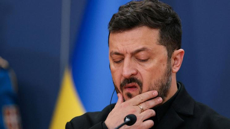 Prohlídka proběhla mimo jiné u zástupkyně vedoucího prezidentské kanceláře Iryny Mudré. Na snímku je ukrajinský prezident Volodymyr Zelenskyj.