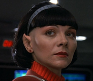 Jako vulkánská důstojnice Valeris z filmu Star Trek VI: Neobjevená země (1991). 