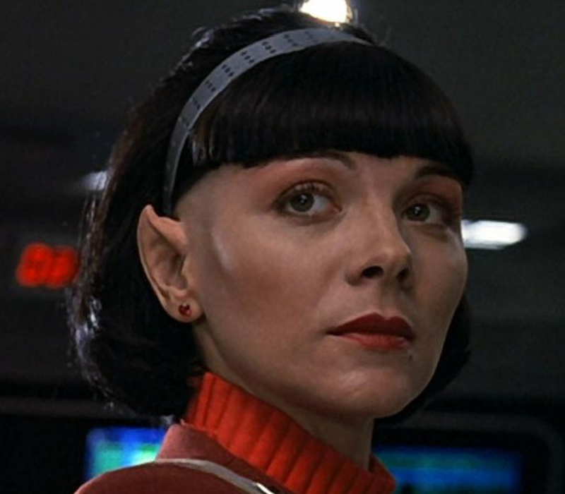 Jako vulkánská důstojnice Valeris z filmu Star Trek VI: Neobjevená země (1991). 