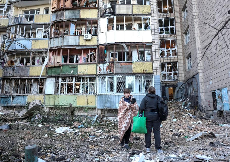 Russian missile strike in Kyiv