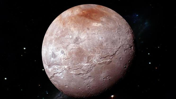 Pluto se, podobně jako i další objekty Kuiperova pásu, skládá především z kamenných materiálů a ledu.