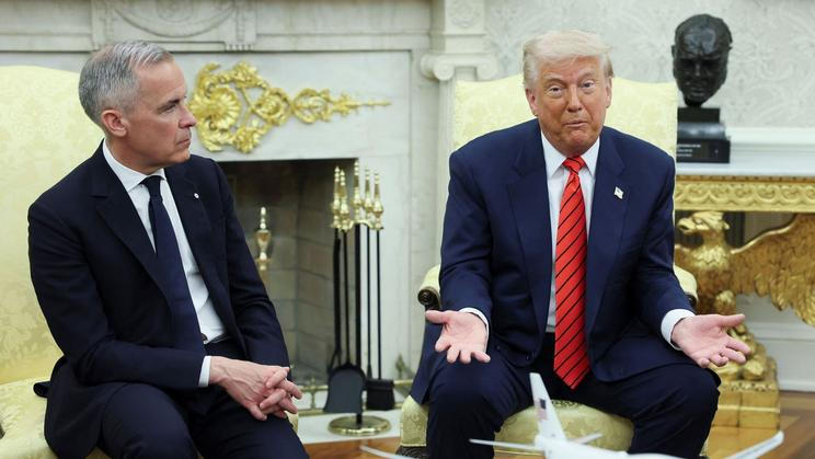 Donald Trump a Mark Carney.