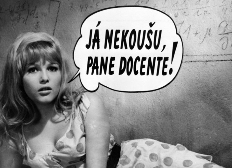 Olga Schoberová v české sci-fi komedii Kdo chce zabít Jessii? (1966).