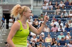 Kateřina Siniaková v kvalifikaci smíšené čtyřhry na US Open 2026