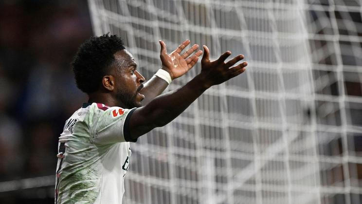 Vinícius Júnior v zápase Espaňol Barcelona - Real Madrid
