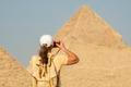 Tourist,Takes,A,Picture,Of,The,Great,Pyramid,At,Giza