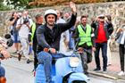 Ulrich Siegmund, AfD party's Saxony-Anhalt state election candidate, attends a Simson lightweight motorcycle ride in Quedlinburg
