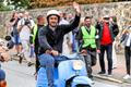 Ulrich Siegmund, AfD party's Saxony-Anhalt state election candidate, attends a Simson lightweight motorcycle ride in Quedlinburg