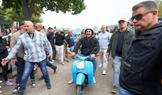 Ulrich Siegmund, AfD party's Saxony-Anhalt state election candidate, attends a Simson lightweight motorcycle ride in Quedlinburg