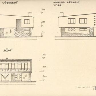 Josef Vaněk, Typový dům V, pohledy, 1968. 