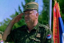 FILE PHOTO: Commander of the Bosnian Serb army general staff General Ratko Mladic salutes during a visit to an airbase in Zaluzani near Banja Luka