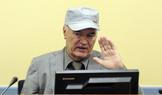 Former Bosnian Serb commander Ratko Mladic appears in court in the Hague