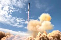 A test launch of the Sarmat intercontinental ballistic missile