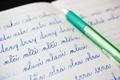 Close-up,Of,Czech,Words,Written,By,A,Child,In,Cursive