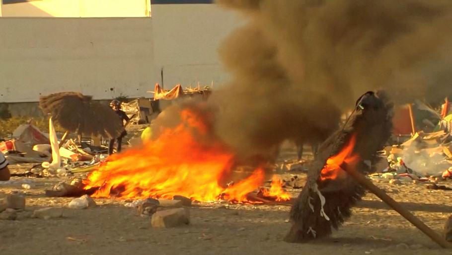 Ceuta residents destroy migrant camp as tensions rise in Spanish enclave