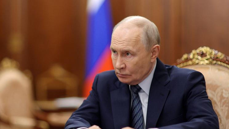 Russian President Vladimir Putin meets with Minister of Industry and Trade Anton Alikhanov in Moscow