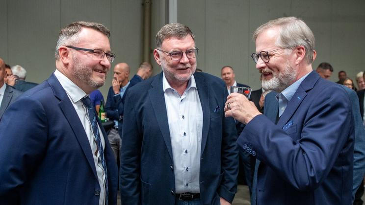 Pavel Drobil, politik, Zbyněk Stanjura, ministr, Petr Fiala, premiér, výrobní závod Trestles, linka Prima Power PSBB