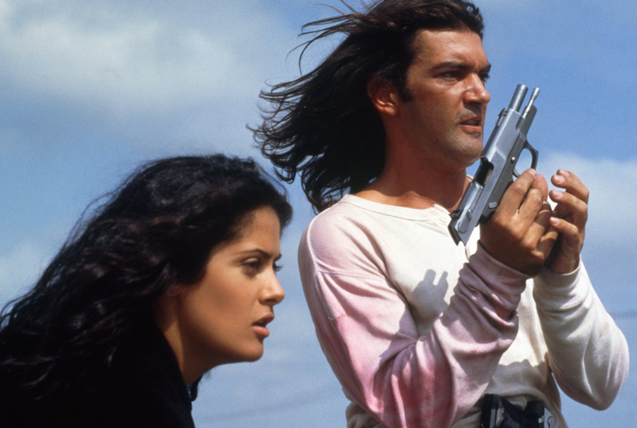S Antoniem Banderasem ve filmu Desperado (1995).