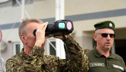 Latvian President Rimkevics visits Latvian-Belarussian border near Piedruja