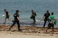 FILE PHOTO: Mass crossings of migrants on foot and by sea from Morocco into Spanish territory, in Ceuta