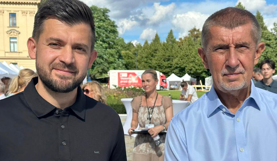 Premiér a předseda ANO Andrej Babiš na fotce z této soboty, kdy se setkal s Janem Hušbauerem, který je kandidátem ANO na nového pražského primátora.