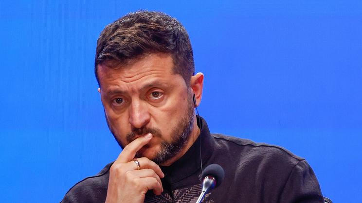 Ukrajinský prezident Volodymyr Zelenskyj. Snímek z 24. srpna 2026.
