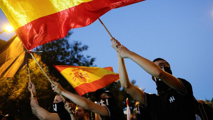 Demonstration in support of Ceuta residents amidst migrant crisis, in Madrid