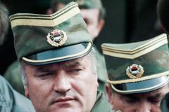 FILE PHOTO: Commander of the Bosnian Serb army general staff General Ratko Mladic salutes during a visit to an airbase in Zaluzani near Banja Luka