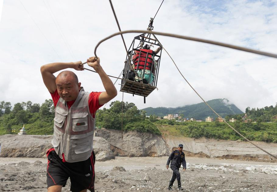 Aftermath of flash floods and mudslide in Nepal