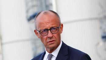 Germany's Merz campaigns ahead of Saxony-Anhalt election, in Leuna