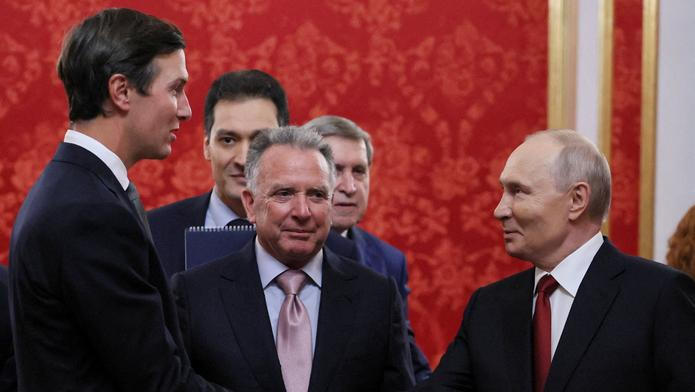 Russian President Vladimir Putin meets with U.S. special representatives Steve Witkoff and Jared Kushner in Moscow