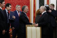 Russian President Vladimir Putin meets with U.S. special representatives Steve Witkoff and Jared Kushner in Moscow