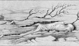 Oběť přílivové vlny způsobené erupcí Krakatoy v roce 1883 na dobové ilustraci. Z díla Vesmír a lidstvo, 1910.