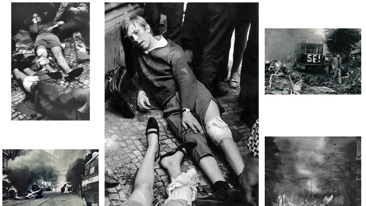 Koláž fotografií z 21. srpna 1968