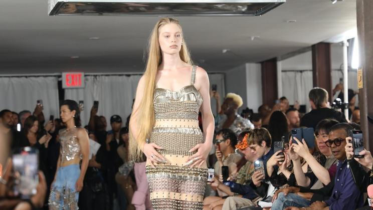 Vivian Jenna Wilson walks the runway for CHRISHABANA at NYFW