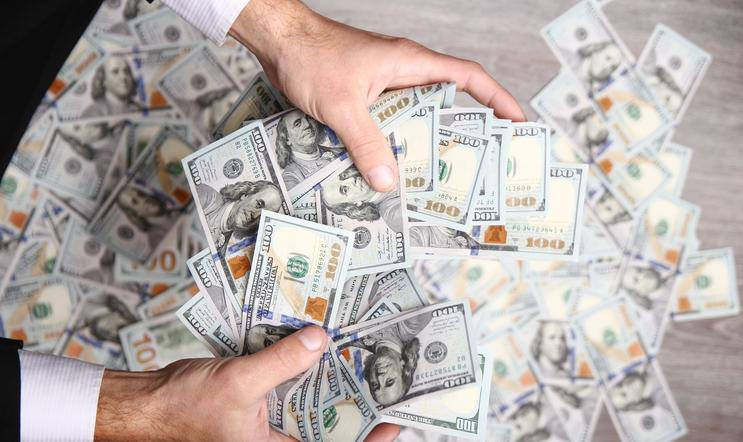 Dollars,In,The,Hands,Of,A,Businessman,Man,Guy,For