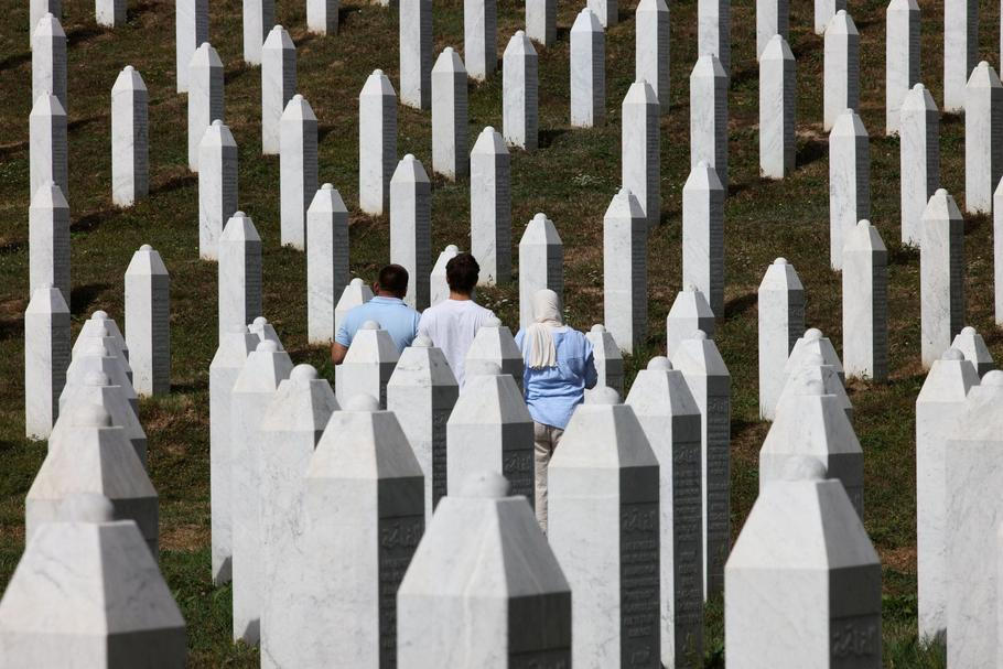 Memorial cemetery in Potocari, where victims of the Srebrenica genocide are buried