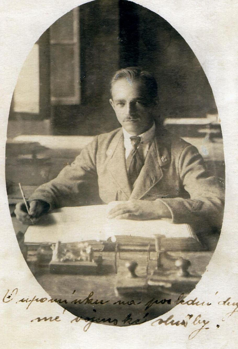 Cyril Burget na vojenské službě po první světové válce v Brně