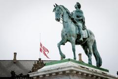 Amalienborg Palace flies at half-mast in Copenhagen