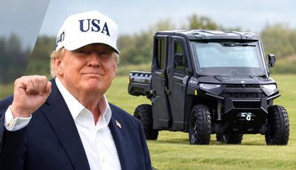 Trumpa na golfu v Irsku doprovázel pancéřovaný Golf Force One