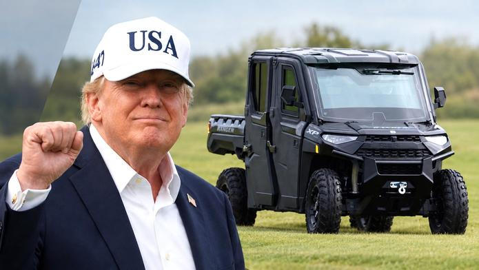 Trumpa na golfu v Irsku doprovázel pancéřovaný Golf Force One