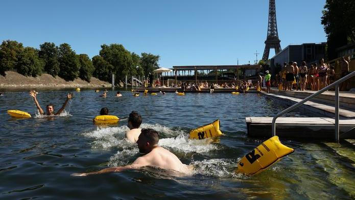 The River Seine opens for public swimming at three sites in Paris