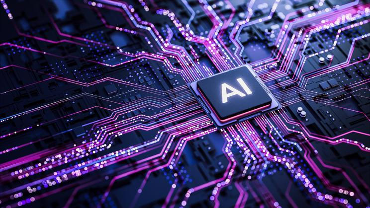 Artificial,Intelligence,Ai,Processor,On,Circuit,Board.,3d,Illustration
