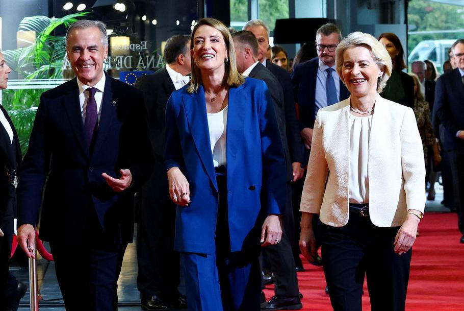 Canadian PM Mark Carney arrives ahead of State of the European Union address (SOTEU), in Strasbourg