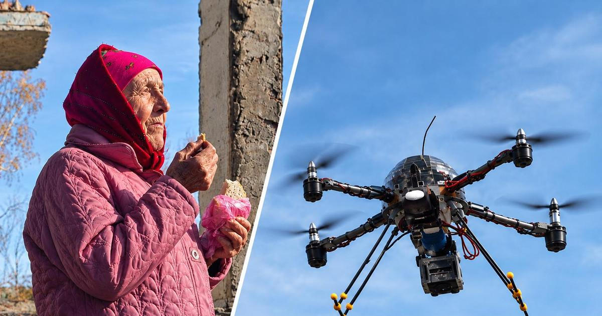 Ukrajinská bábuška se postavila ruskému dronu. Její trik teď baví internet